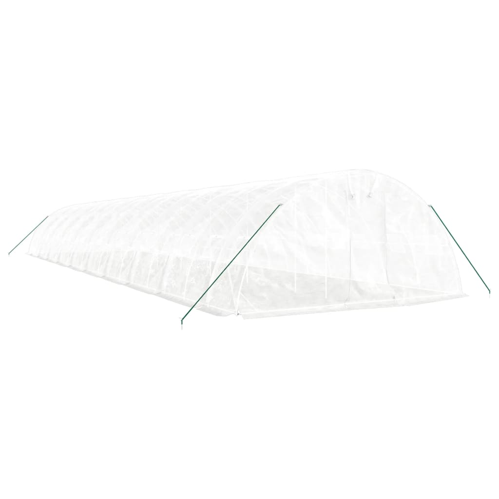 Serra con Telaio in Acciaio Bianco 100 m² 20x5x2,3 m | homemem39