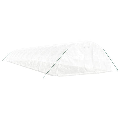 Serra con Telaio in Acciaio Bianco 100 m² 20x5x2,3 m | homemem39