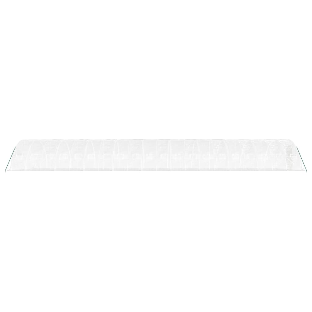 Serra con Telaio in Acciaio Bianco 100 m² 20x5x2,3 m | homemem39