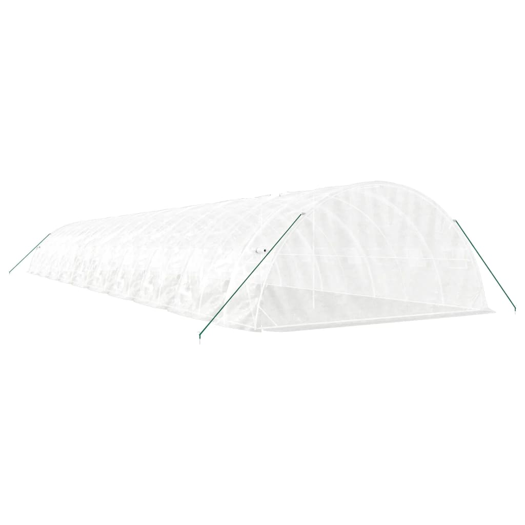 Serra con Telaio in Acciaio Bianco 100 m² 20x5x2,3 m | homemem39