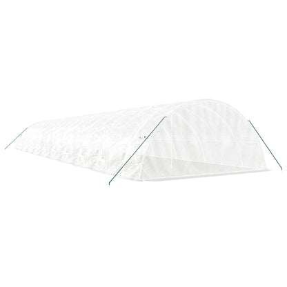 Serra con Telaio in Acciaio Bianco 100 m² 20x5x2,3 m | homemem39