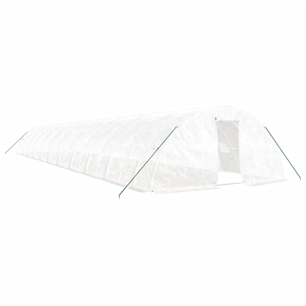 Serra con Telaio in Acciaio Bianco 110 m² 22x5x2,3 m | homemem39