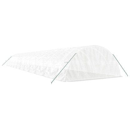 Serra con Telaio in Acciaio Bianco 110 m² 22x5x2,3 m | homemem39