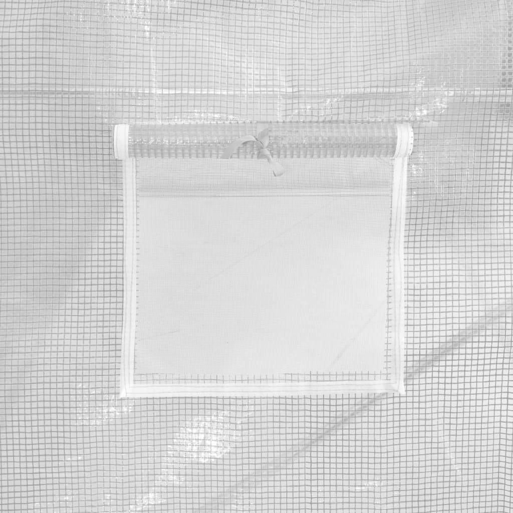 Serra con Telaio in Acciaio Bianco 110 m² 22x5x2,3 m | homemem39