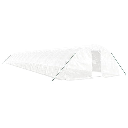 Serra con Telaio in Acciaio Bianco 120 m² 24x5x2,3 m | homemem39