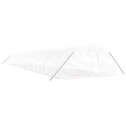 Serra con Telaio in Acciaio Bianco 120 m² 24x5x2,3 m | homemem39