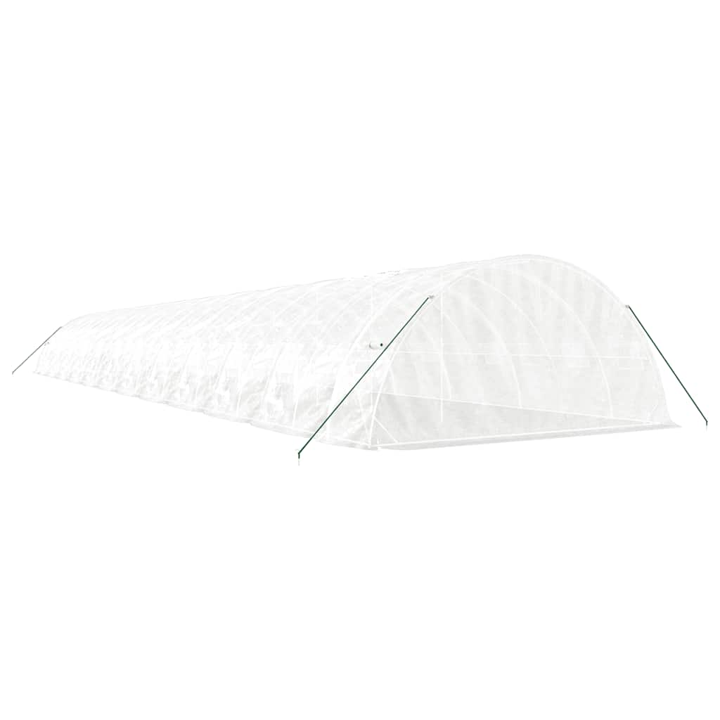 Serra con Telaio in Acciaio Bianco 120 m² 24x5x2,3 m | homemem39