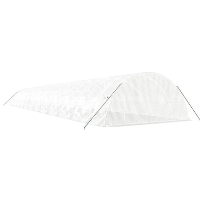 Serra con Telaio in Acciaio Bianco 120 m² 24x5x2,3 m | homemem39