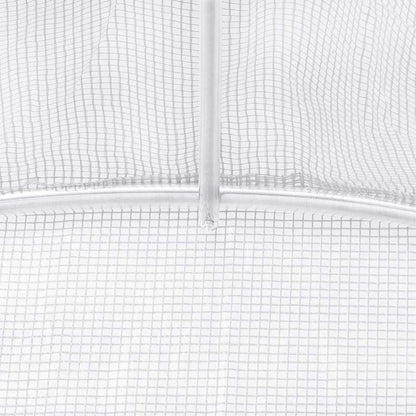 Serra con Telaio in Acciaio Bianco 120 m² 24x5x2,3 m | homemem39