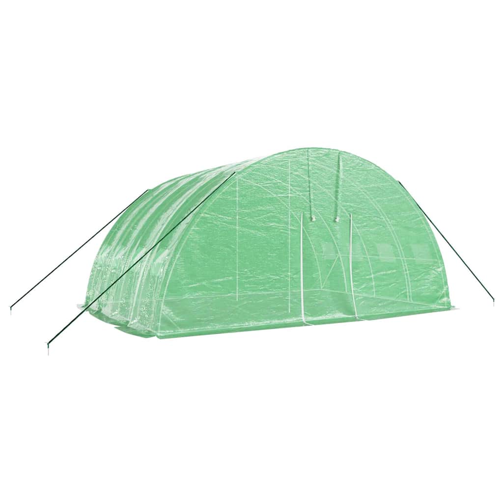 Serra con Telaio in Acciaio Verde 24 m² 6x4x2,85 m - homemem39