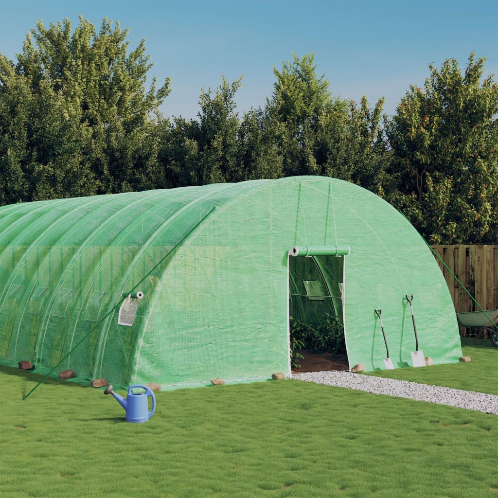 Serra con Telaio in Acciaio Verde 144 m² 24x6x2,85 m | homemem39