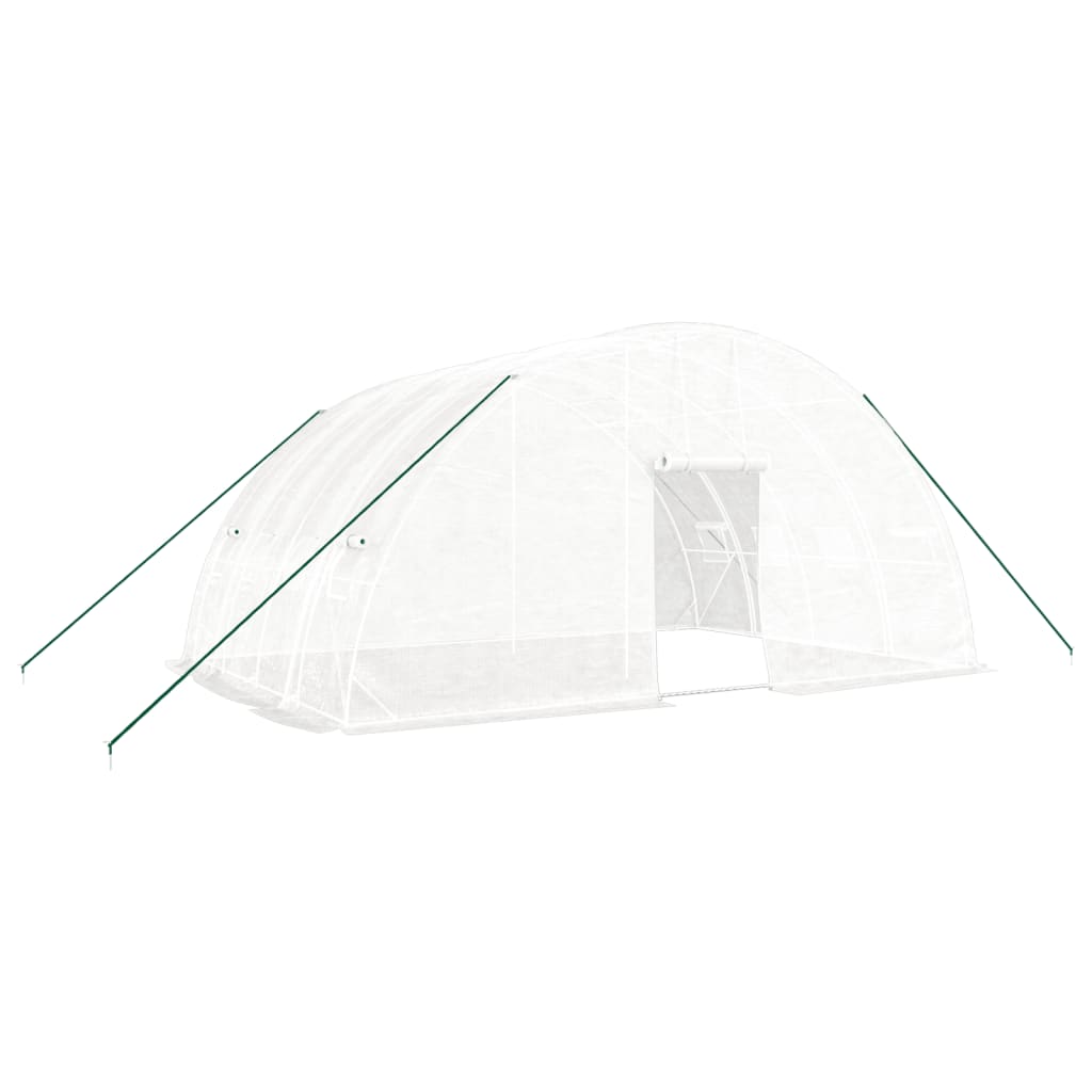 Serra con Telaio in Acciaio Bianco 24 m² 6x4x2,85 m - homemem39