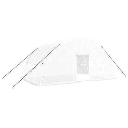 Serra con Telaio in Acciaio Bianco 24 m² 6x4x2,85 m - homemem39