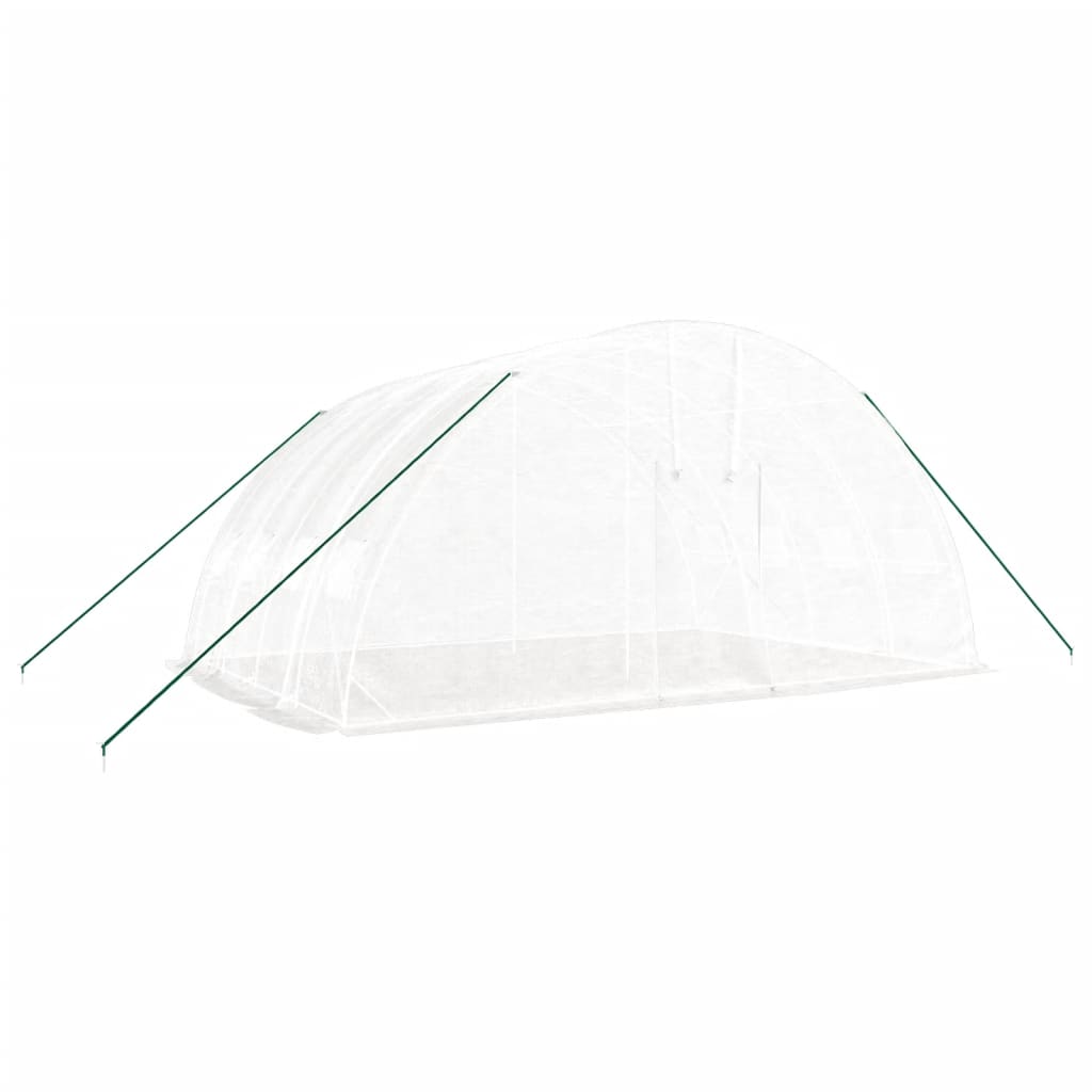 Serra con Telaio in Acciaio Bianco 24 m² 6x4x2,85 m - homemem39