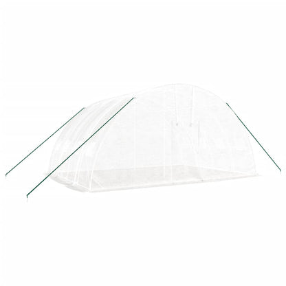Serra con Telaio in Acciaio Bianco 24 m² 6x4x2,85 m - homemem39