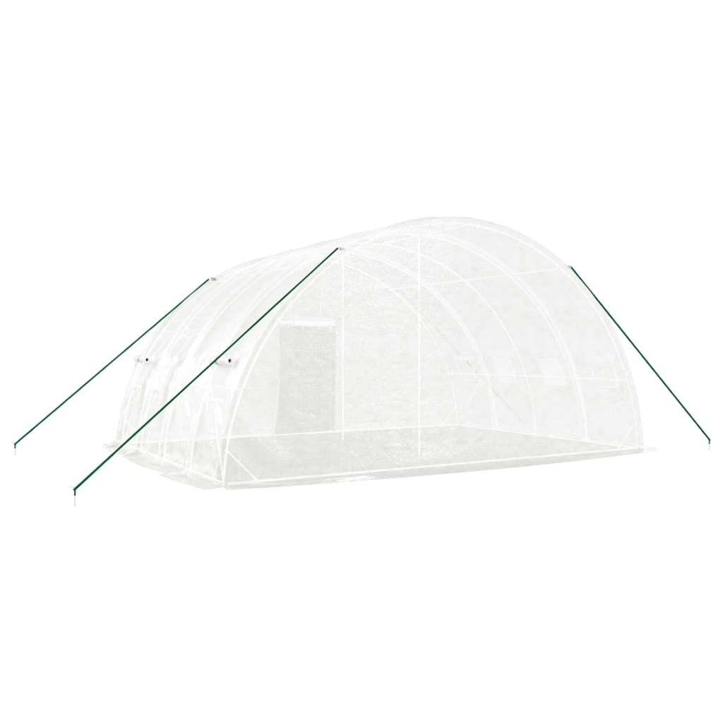 Serra con Telaio in Acciaio Bianco 24 m² 6x4x2,85 m - homemem39
