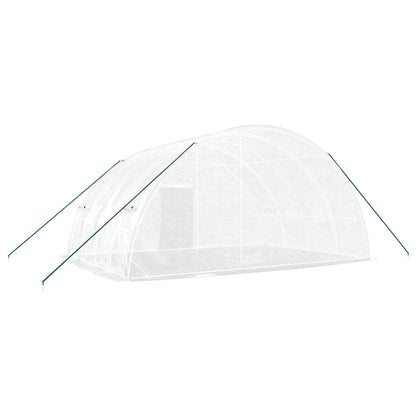 Serra con Telaio in Acciaio Bianco 24 m² 6x4x2,85 m - homemem39