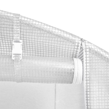 Serra con Telaio in Acciaio Bianco 24 m² 6x4x2,85 m - homemem39