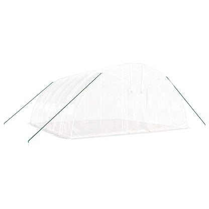 Serra con Telaio in Acciaio Bianco 36 m² 6x6x2,85 m - homemem39