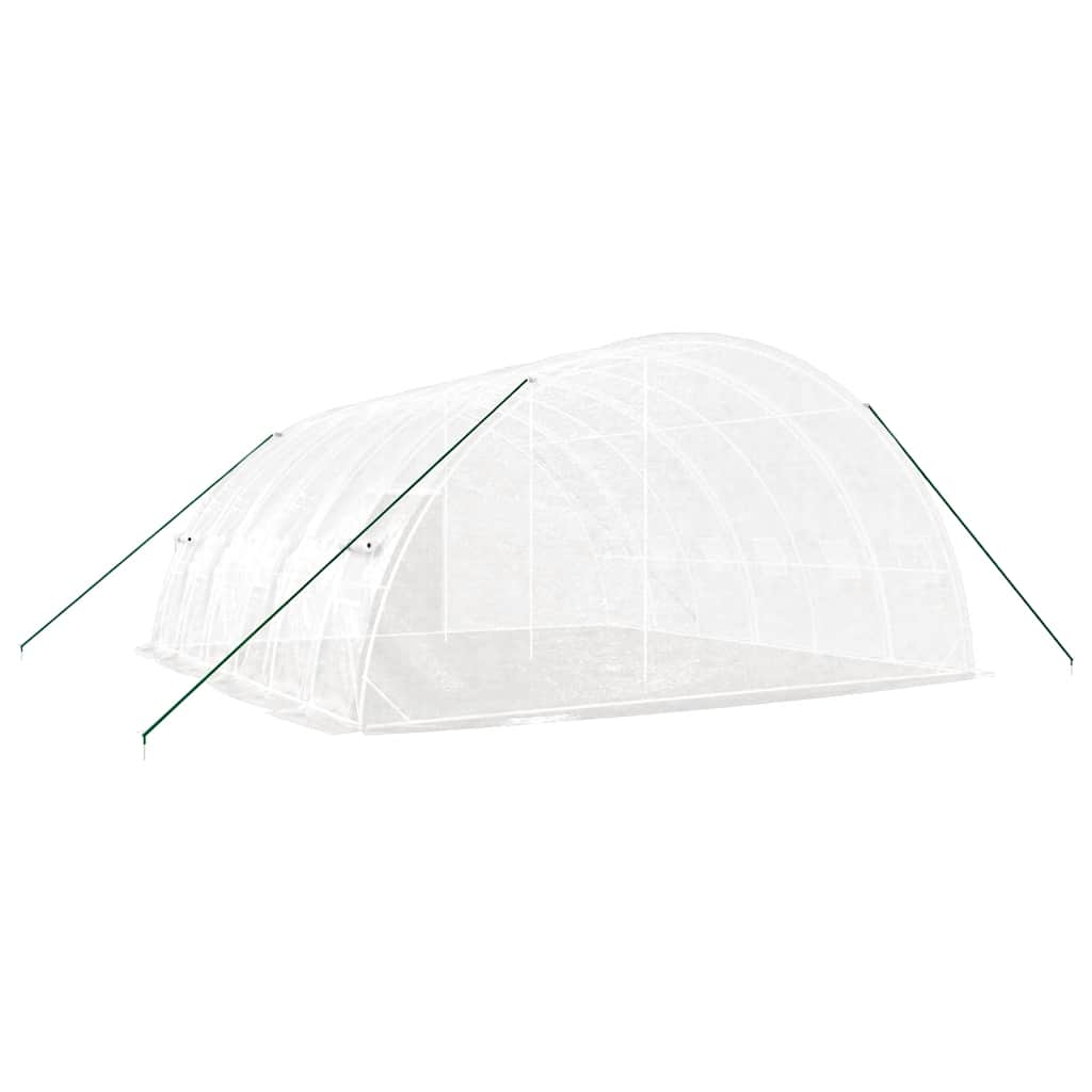 Serra con Telaio in Acciaio Bianco 36 m² 6x6x2,85 m | homemem39