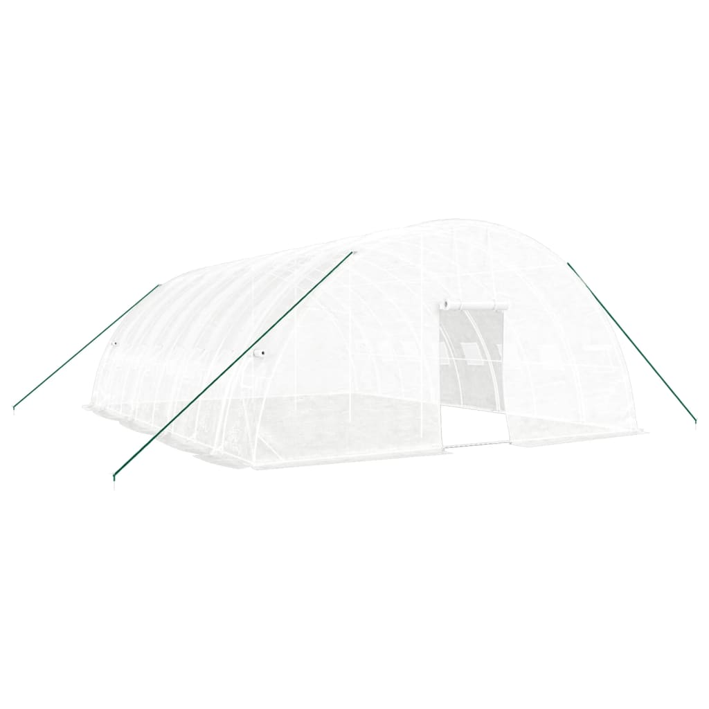 Serra con Telaio in Acciaio Bianco 48 m² 8x6x2,85 m | homemem39
