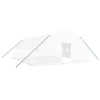 Serra con Telaio in Acciaio Bianco 48 m² 8x6x2,85 m | homemem39