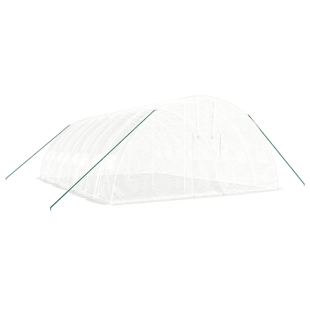 Serra con Telaio in Acciaio Bianco 48 m² 8x6x2,85 m | homemem39
