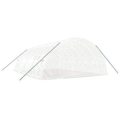 Serra con Telaio in Acciaio Bianco 48 m² 8x6x2,85 m | homemem39