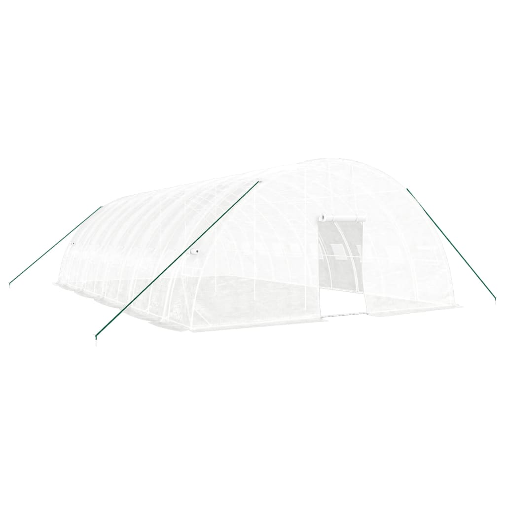 Serra con Telaio in Acciaio Bianco 60 m² 10x6x2,85 m | homemem39