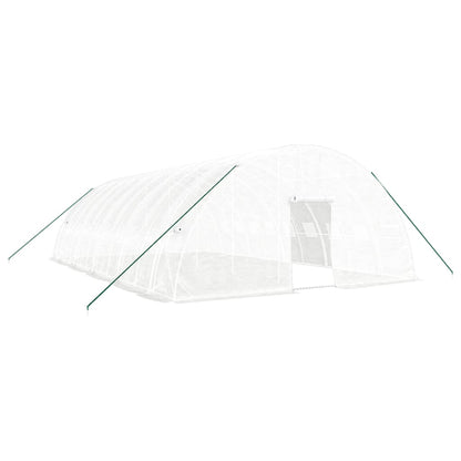 Serra con Telaio in Acciaio Bianco 60 m² 10x6x2,85 m | homemem39