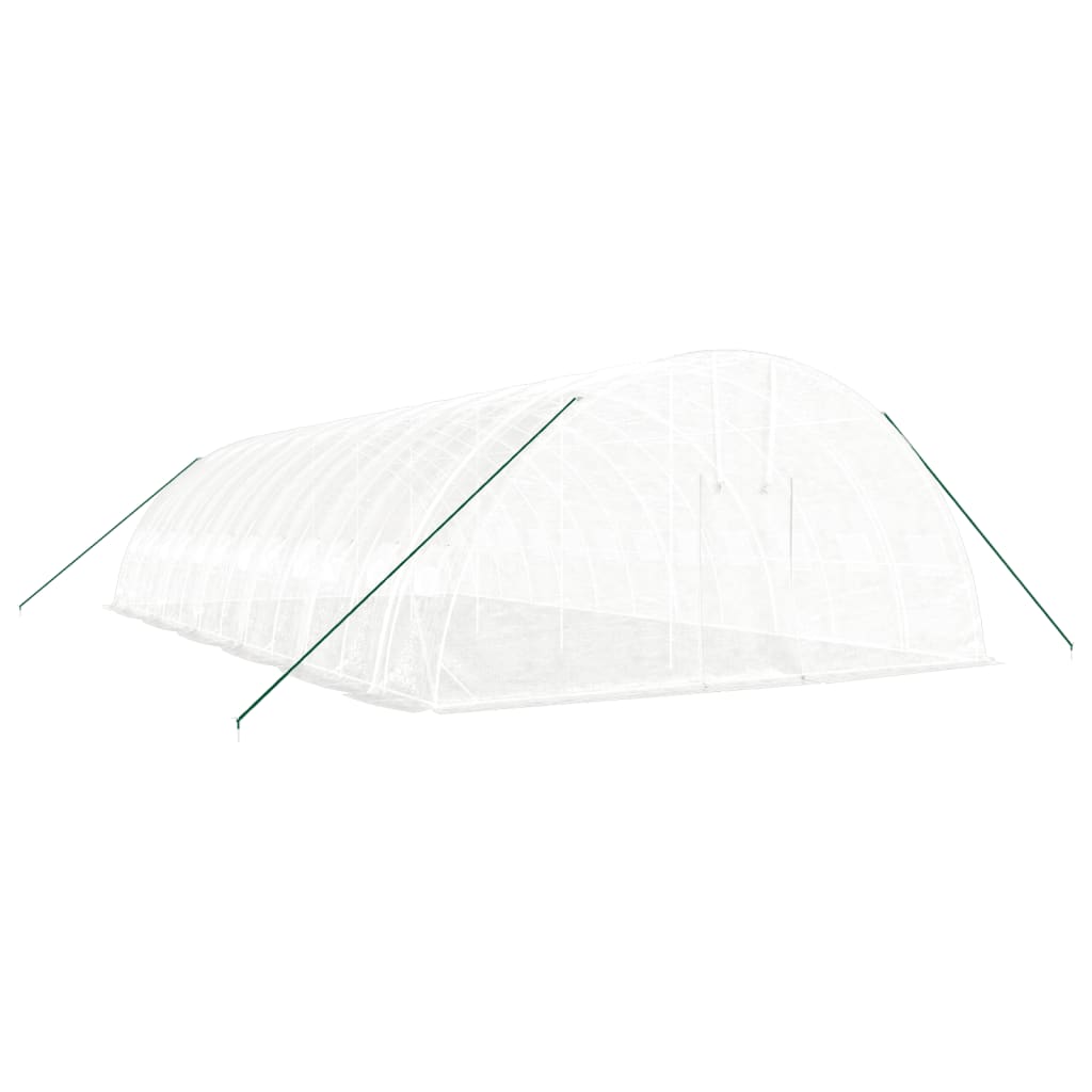 Serra con Telaio in Acciaio Bianco 72 m² 12x6x2,85 m | homemem39