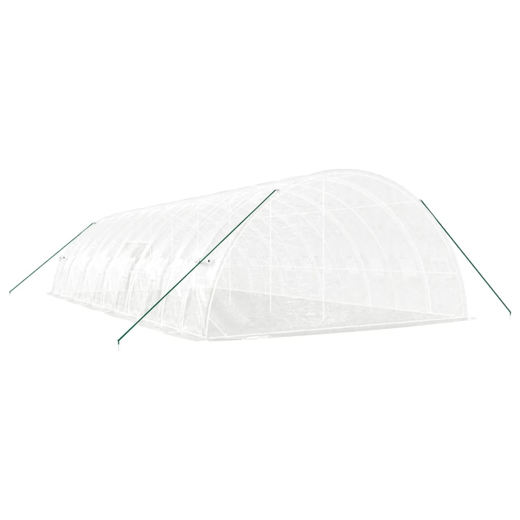 Serra con Telaio in Acciaio Bianco 72 m² 12x6x2,85 m | homemem39