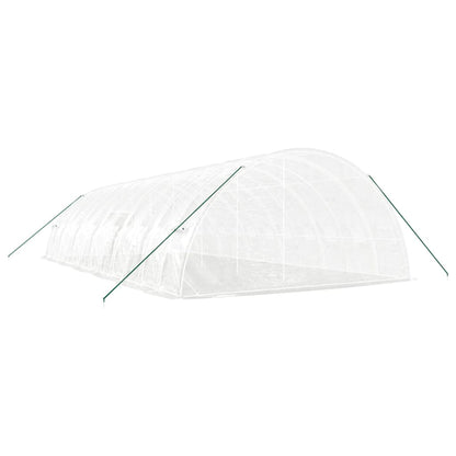Serra con Telaio in Acciaio Bianco 72 m² 12x6x2,85 m | homemem39
