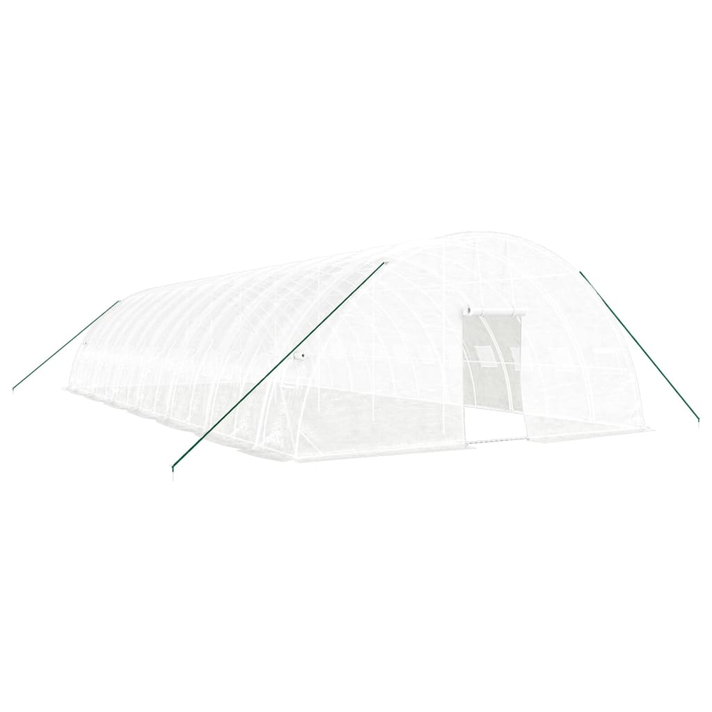 Serra con Telaio in Acciaio Bianco 84 m² 14x6x2,85 m | homemem39