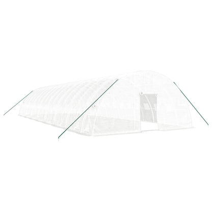Serra con Telaio in Acciaio Bianco 96 m² 16x6x2,85 m - homemem39
