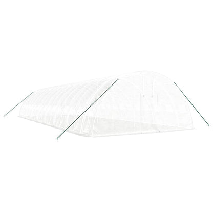 Serra con Telaio in Acciaio Bianco 96 m² 16x6x2,85 m | homemem39