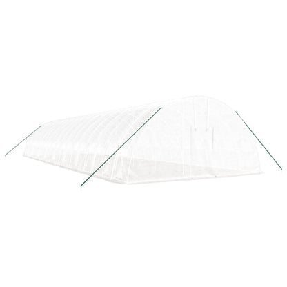 Serra con Telaio in Acciaio Bianco 108 m² 18x6x2,85 m