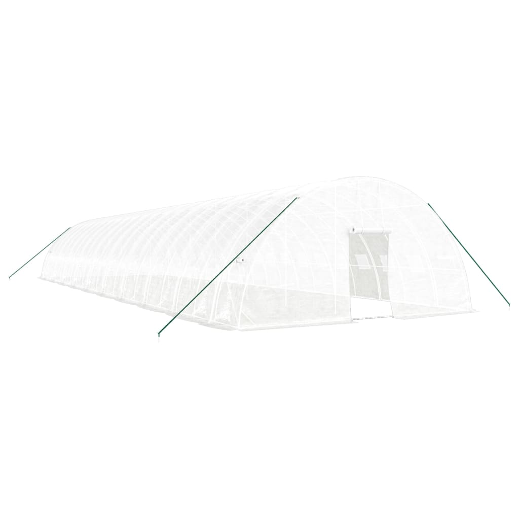 Serra con Telaio in Acciaio Bianco 120 m² 20x6x2,85 m | homemem39