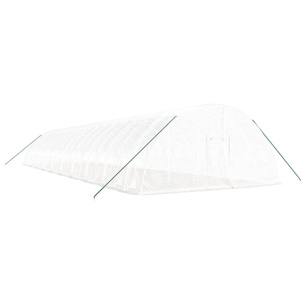 Serra con Telaio in Acciaio Bianco 120 m² 20x6x2,85 m | homemem39