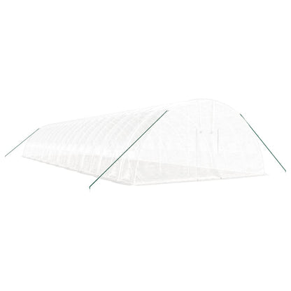 Serra con Telaio in Acciaio Bianco 120 m² 20x6x2,85 m - homemem39