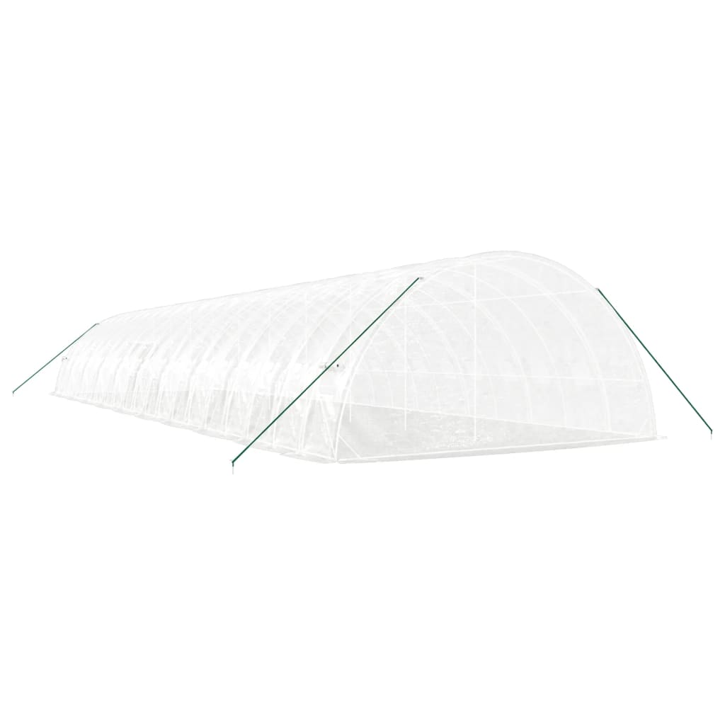 Serra con Telaio in Acciaio Bianco 120 m² 20x6x2,85 m | homemem39
