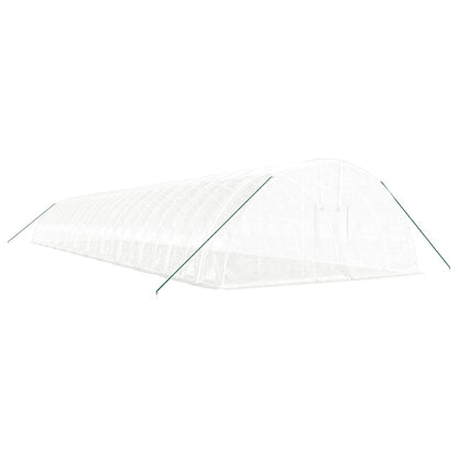 Serra con Telaio in Acciaio Bianco 144 m² 24x6x2,85 m - homemem39