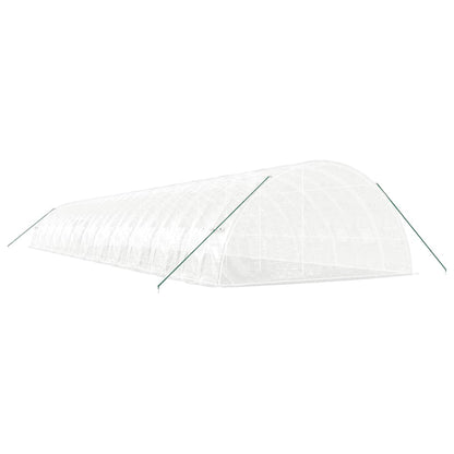Serra con Telaio in Acciaio Bianco 144 m² 24x6x2,85 m - homemem39