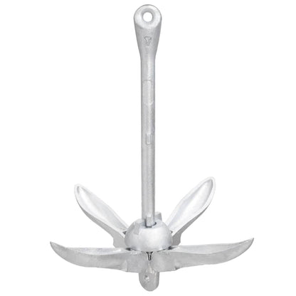 Ancora Pieghevole con Corda Argento 6 kg Ghisa Zincata a Caldo - homemem39