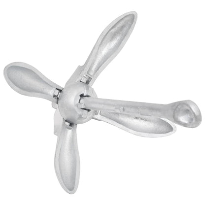 Ancora Pieghevole con Corda Argento 6 kg Ghisa Zincata a Caldo - homemem39