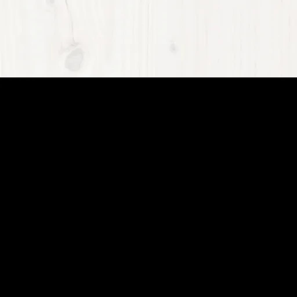 Giroletto con Testiera Bianco Legno Massello di Pino 120x200 cm - homemem39