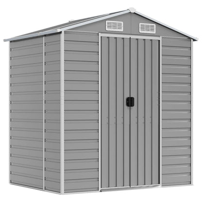 Capanno da Giardino Grigio Chiaro 191x130x198cm Acciaio Zincato - homemem39