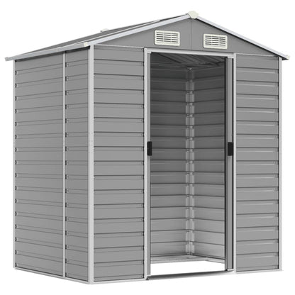 Capanno da Giardino Grigio Chiaro 191x130x198cm Acciaio Zincato - homemem39