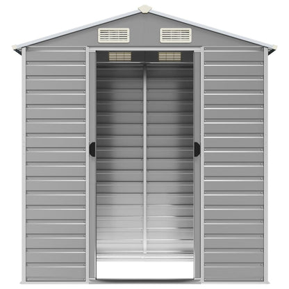 Capanno da Giardino Grigio Chiaro 191x130x198cm Acciaio Zincato - homemem39