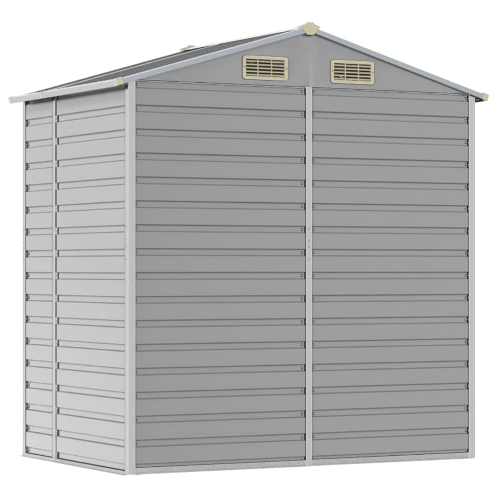 Capanno da Giardino Grigio Chiaro 191x130x198cm Acciaio Zincato - homemem39